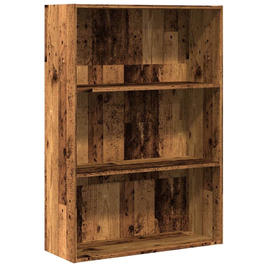 Bibliothèque aspect bois de récupération 80x30x114 cm en matériau bois