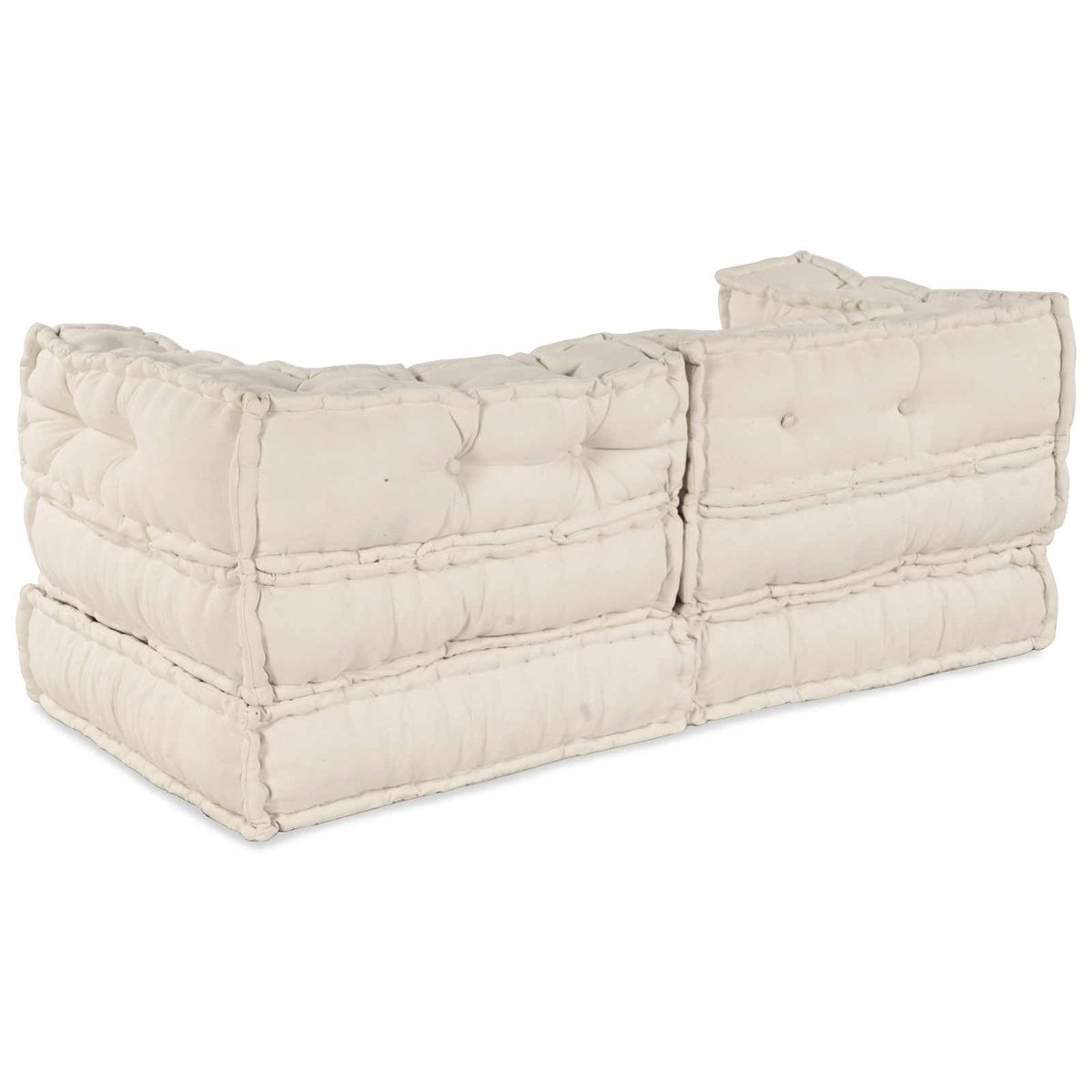 Modulare Sofagarnitur 2 stk. Stoff Creme 140 x 70 x 56 cm