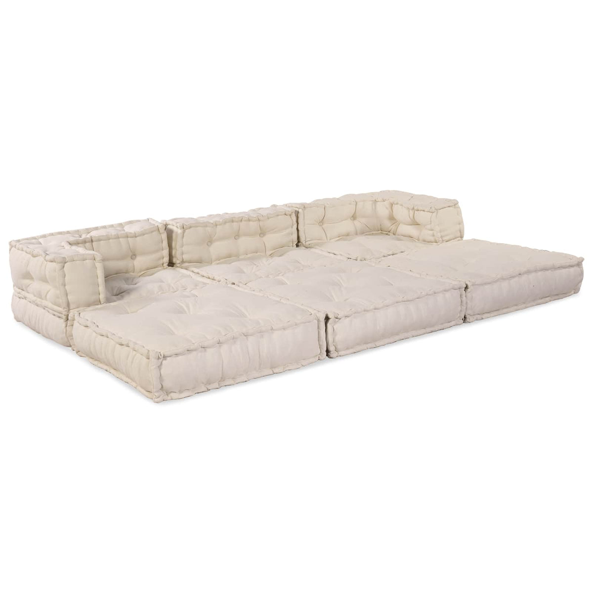 Modulare Sofagarnitur Stoff Creme 210 x 70 x 56 cm