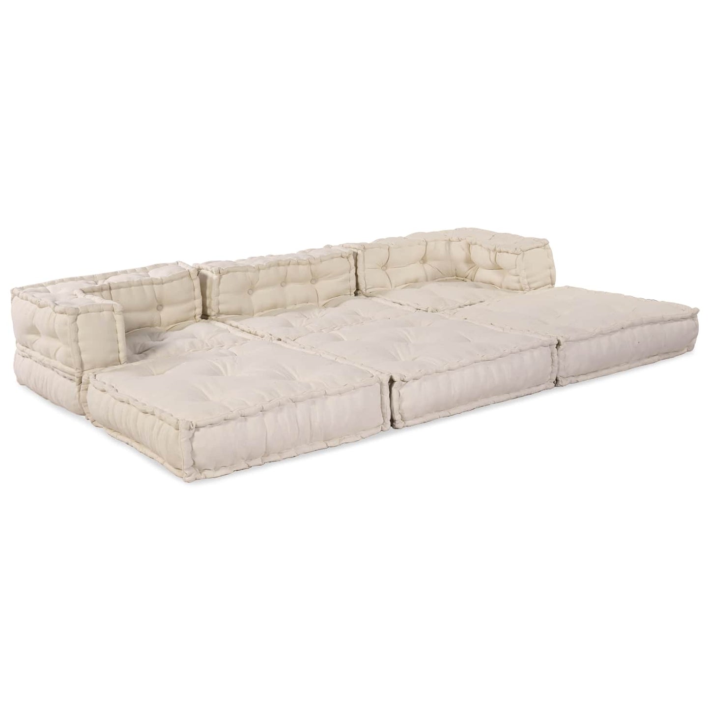 Modulare Sofagarnitur 3 pcs Creme Stoff