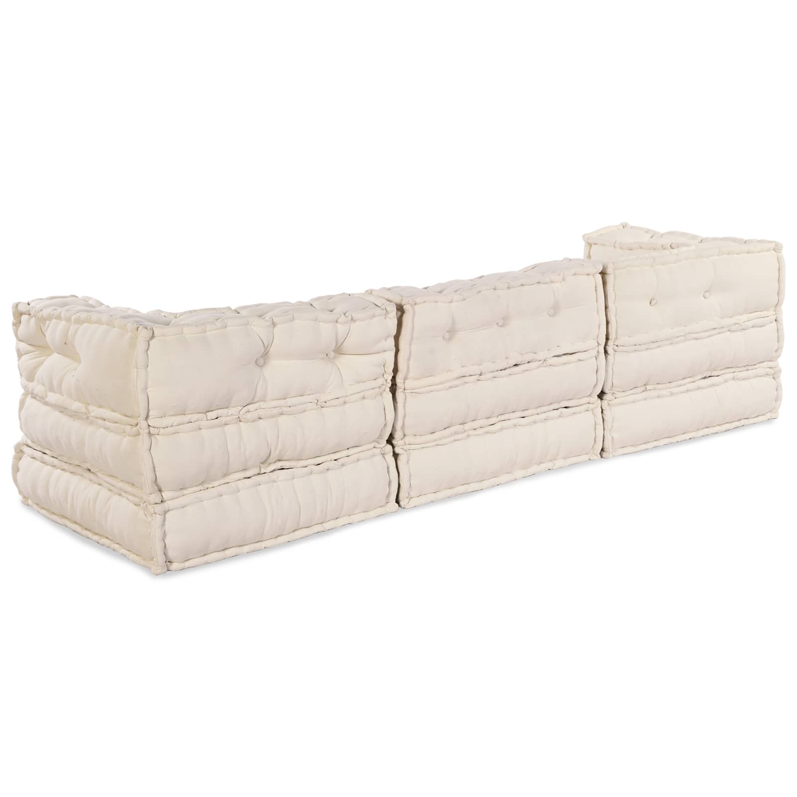 Modulare Sofagarnitur 3 pcs Creme Stoff