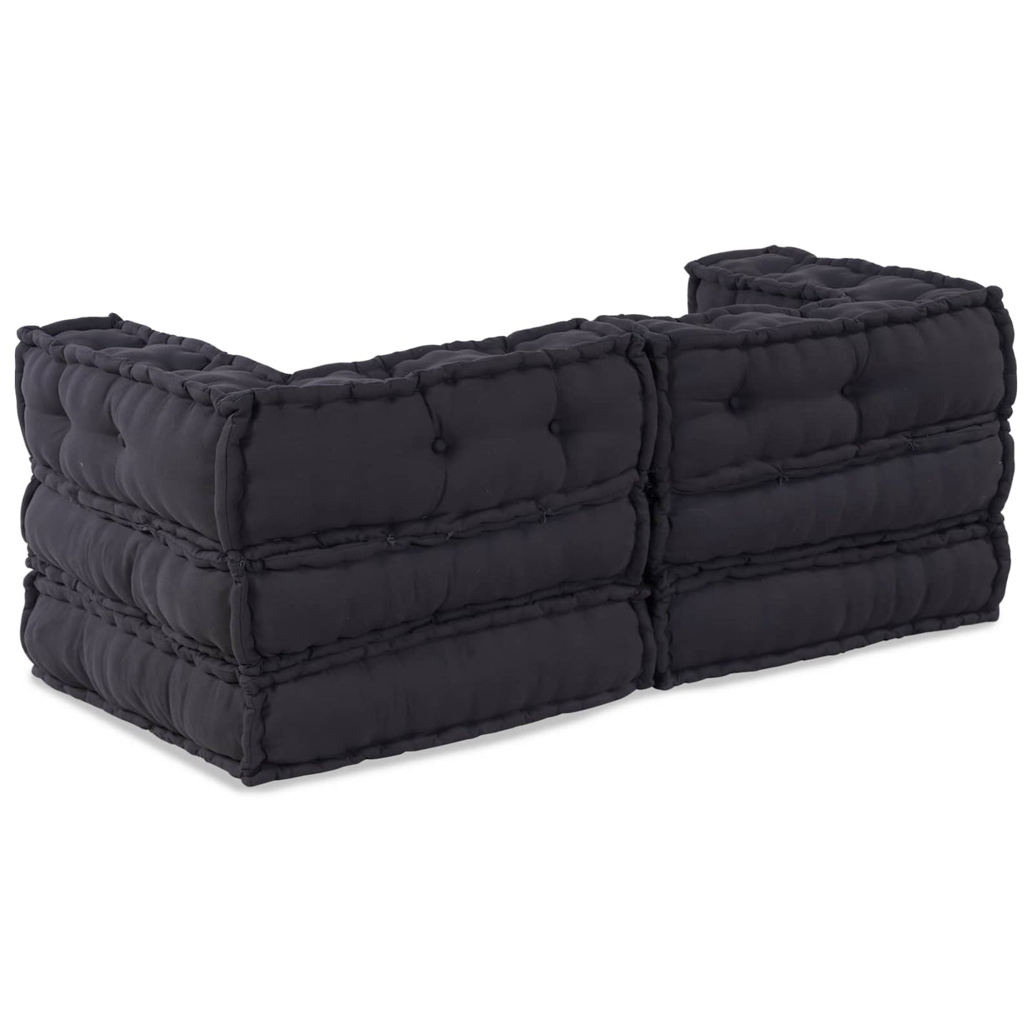Modulare Sofagarnitur 2 stk. Stoff Anthrazit 140 x 70 x 56 cm