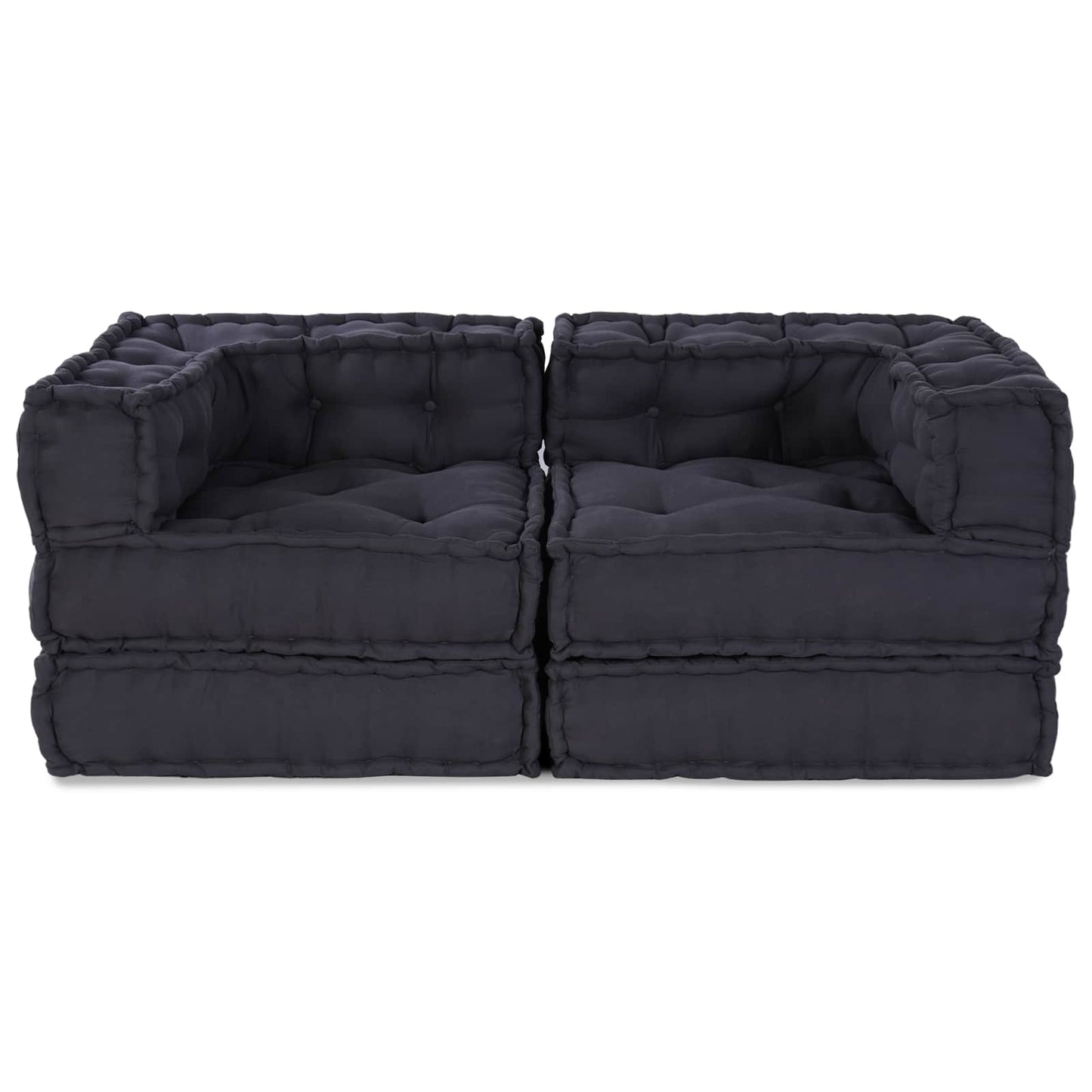 Modulare Sofagarnitur 2 stk. Stoff Anthrazit 140 x 70 x 56 cm