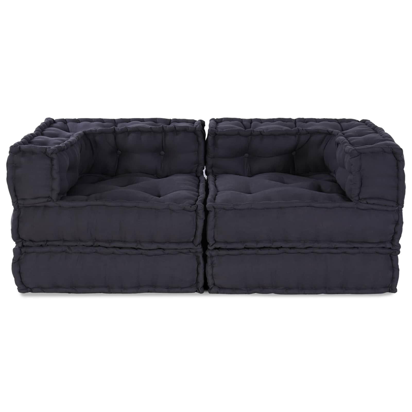 Modulare Sofagarnitur 2 stk. Stoff Anthrazit 140 x 70 x 56 cm