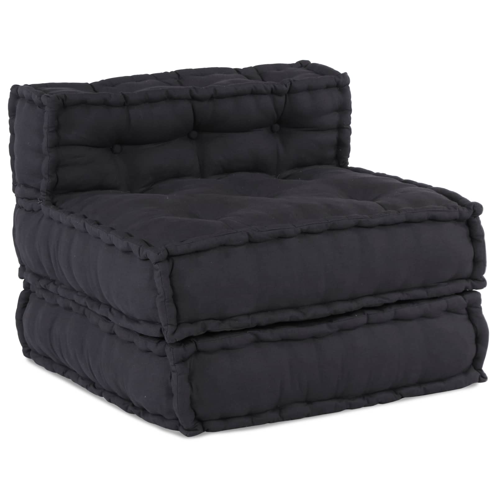 Modulare Sofagarnitur Stoff Anthrazit 210 x 70 x 56 cm