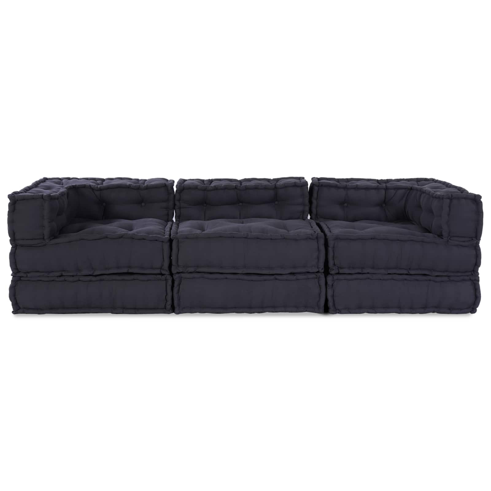 Modulare Sofagarnitur Stoff Anthrazit 210 x 70 x 56 cm