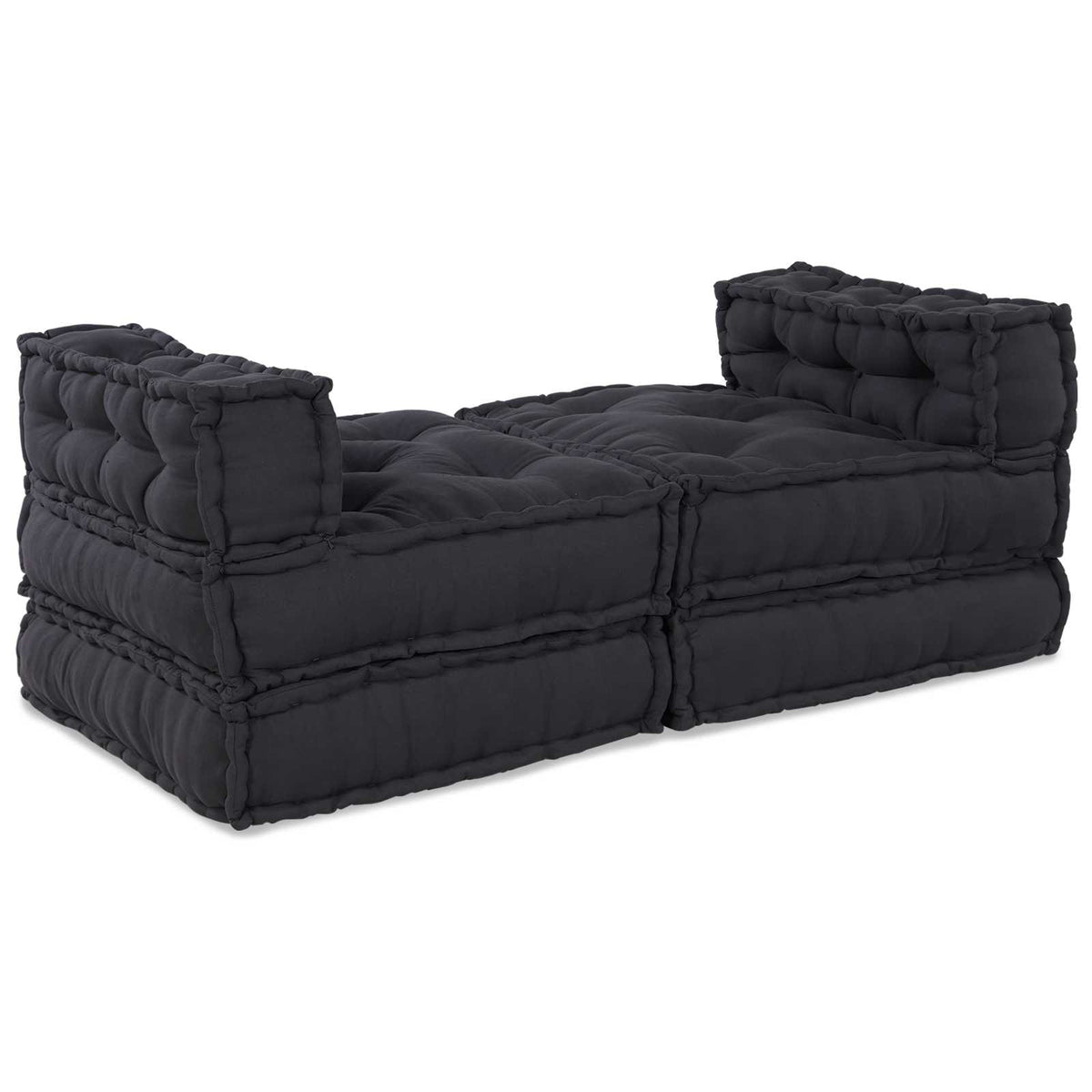 Modulare Sofagarnitur Stoff Anthrazit 210 x 140 x 56 cm