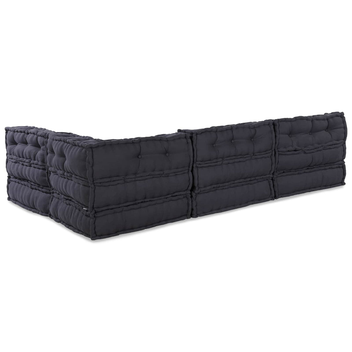 Modulare Sofagarnitur Stoff Anthrazit 210 x 140 x 56 cm
