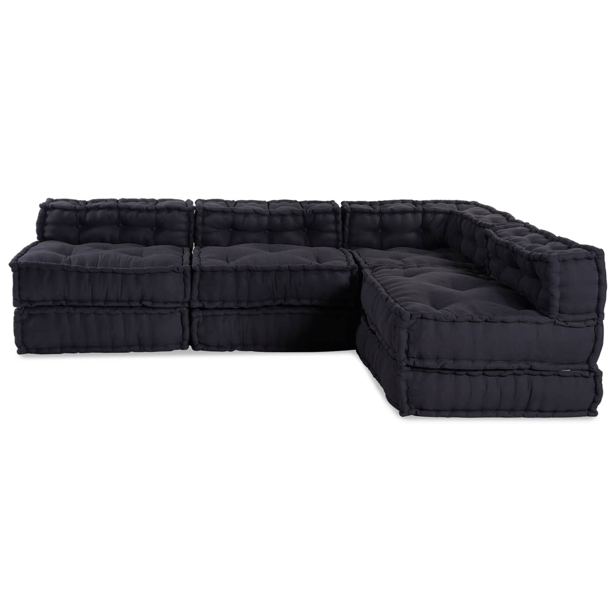 Modulare Sofagarnitur Stoff Anthrazit 210 x 140 x 56 cm