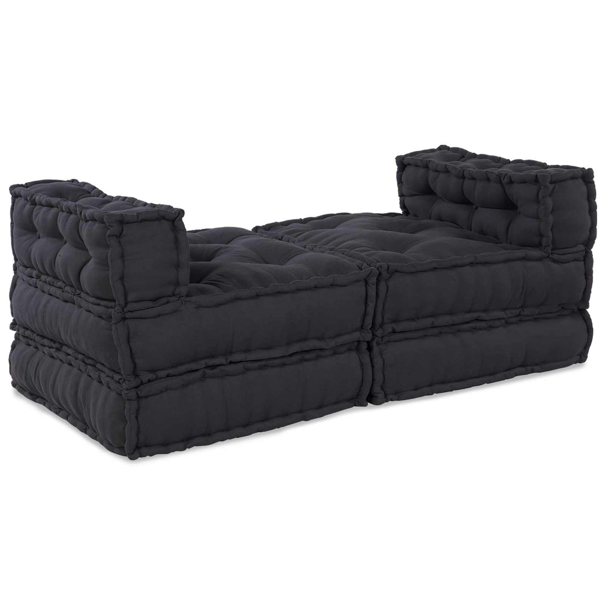 Modulare Sofagarnitur Stoff Anthrazit 210 x 140 x 56 cm