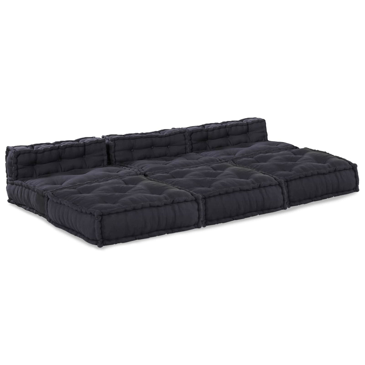 Modulare Sofagarnitur Stoff Anthrazit 210 x 140 x 56 cm