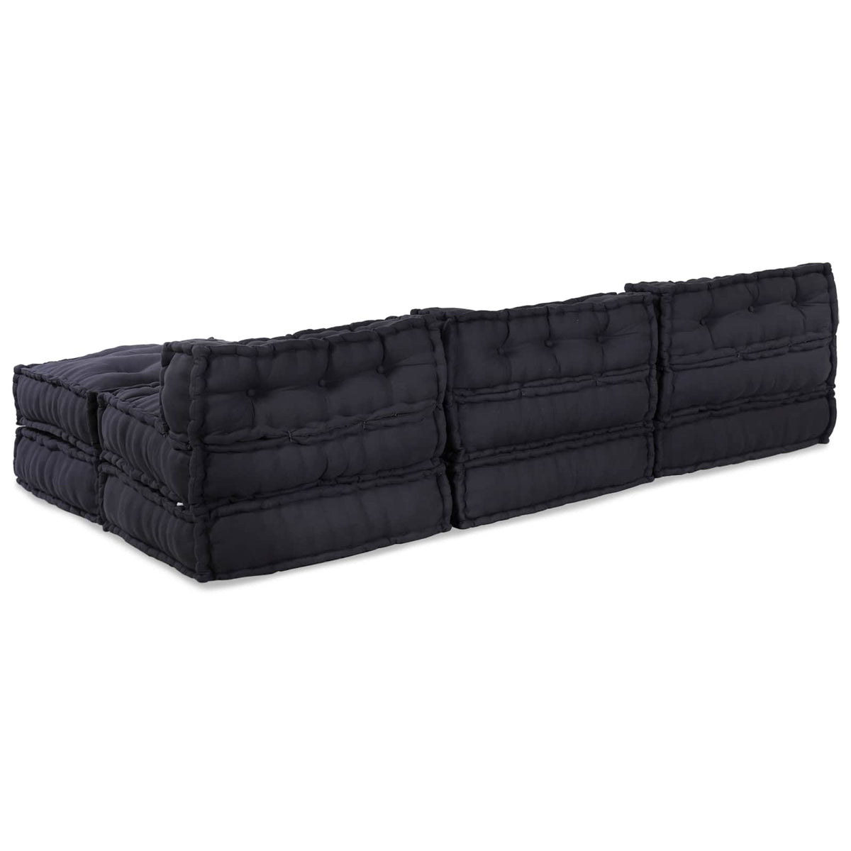 Modulare Sofagarnitur Stoff Anthrazit 210 x 140 x 56 cm