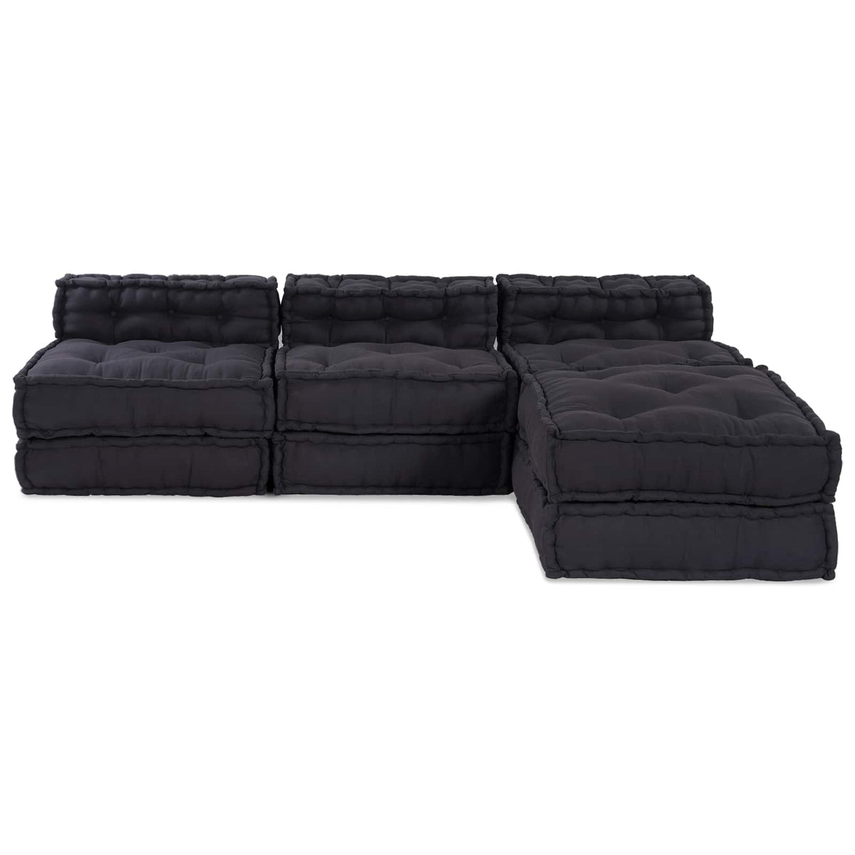 Modulare Sofagarnitur Stoff Anthrazit 210 x 140 x 56 cm