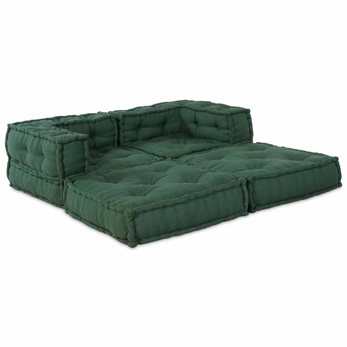 Modulare Sofagarnitur 2 pcs Grün 140 x 70 x 56 cm Stoff