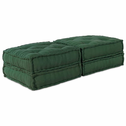 Modulares Sofa 2 pcs Grün 70 x 70 x 36 cm Stoff