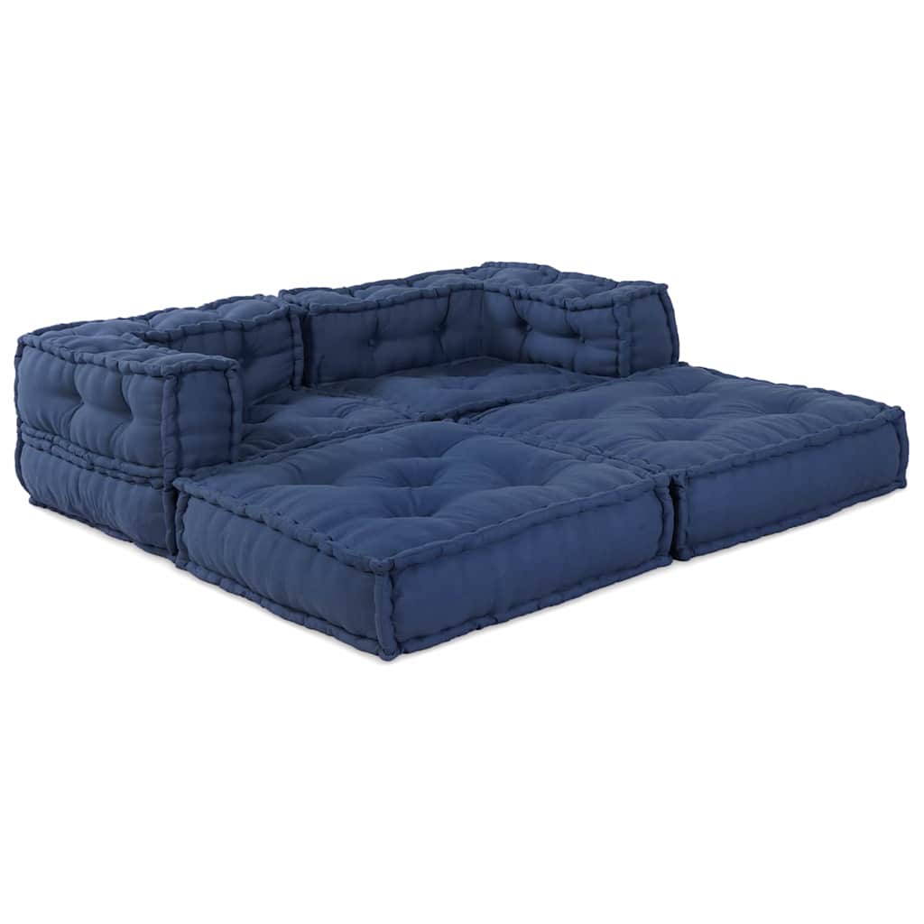 Modulare Sofagarnitur 2 stk. Stoff Indigo 140 x 70 x 56 cm