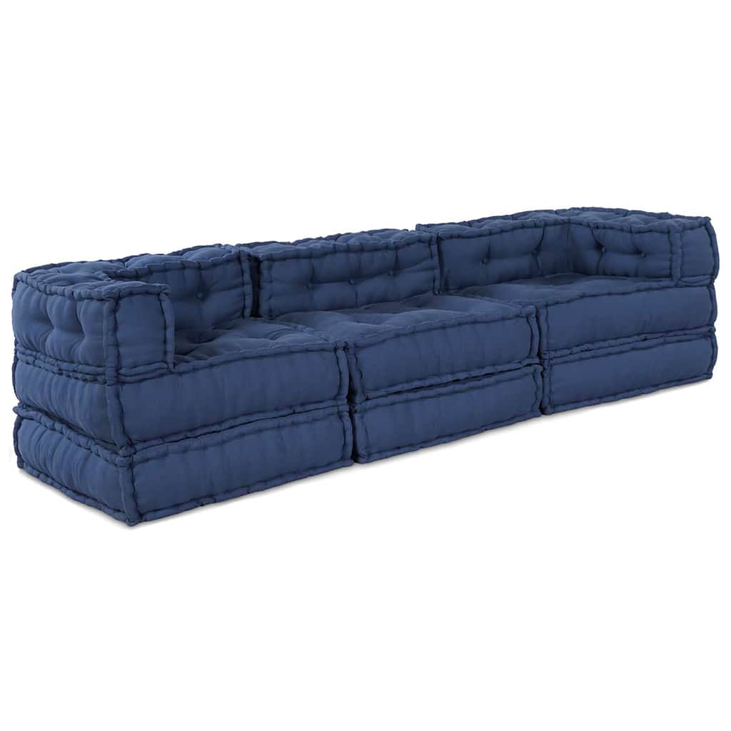Modulare Sofagarnitur Stoff Indigo 210 x 70 x 56 cm