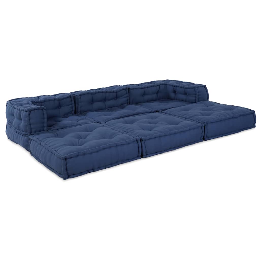 Modulare Sofagarnitur Stoff Indigo 210 x 70 x 56 cm