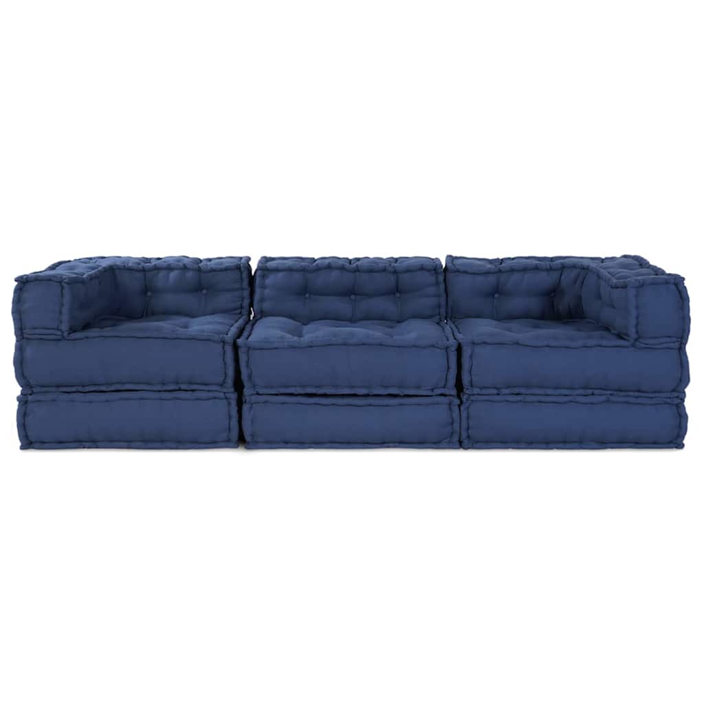 Modulare Sofagarnitur Stoff Indigo 210 x 70 x 56 cm