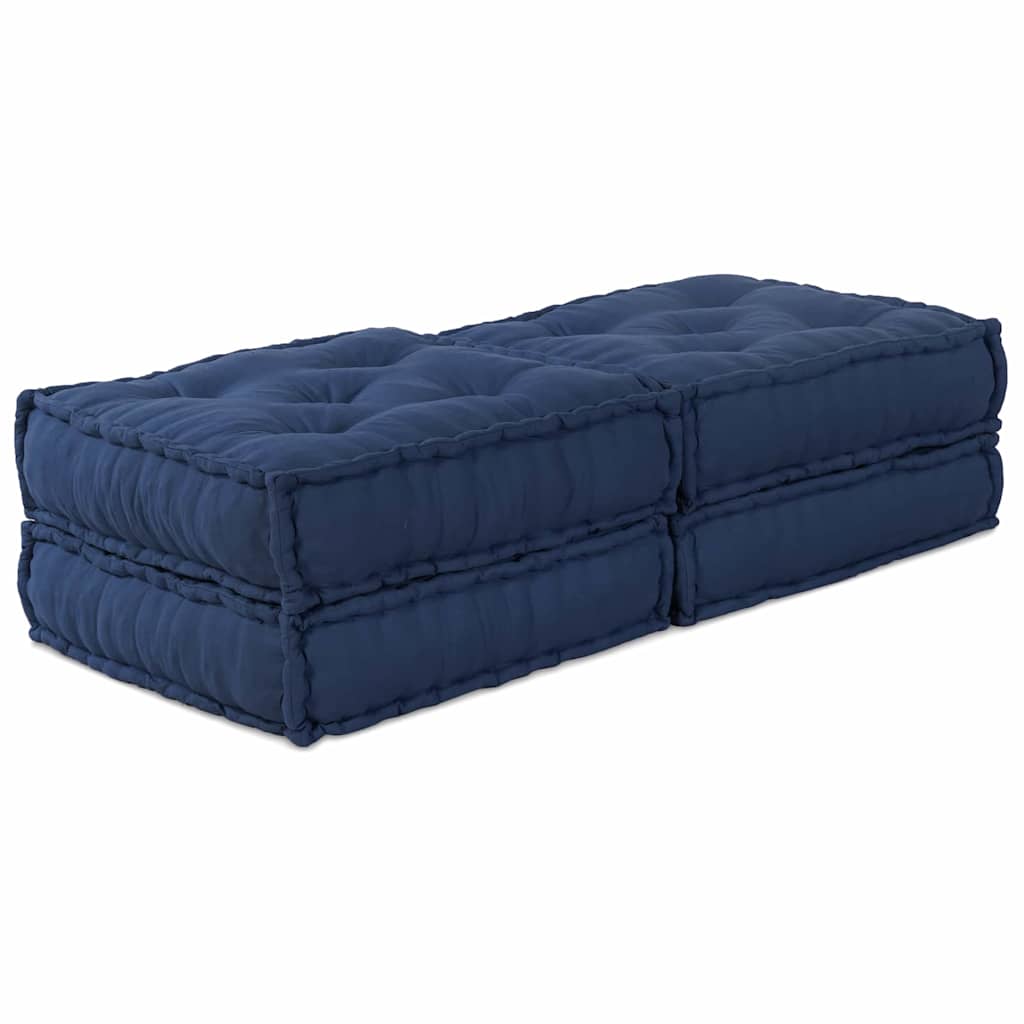 Modulare Sofagarnitur 2 stk. Stoff Indigo 140 x 70 x 36 cm