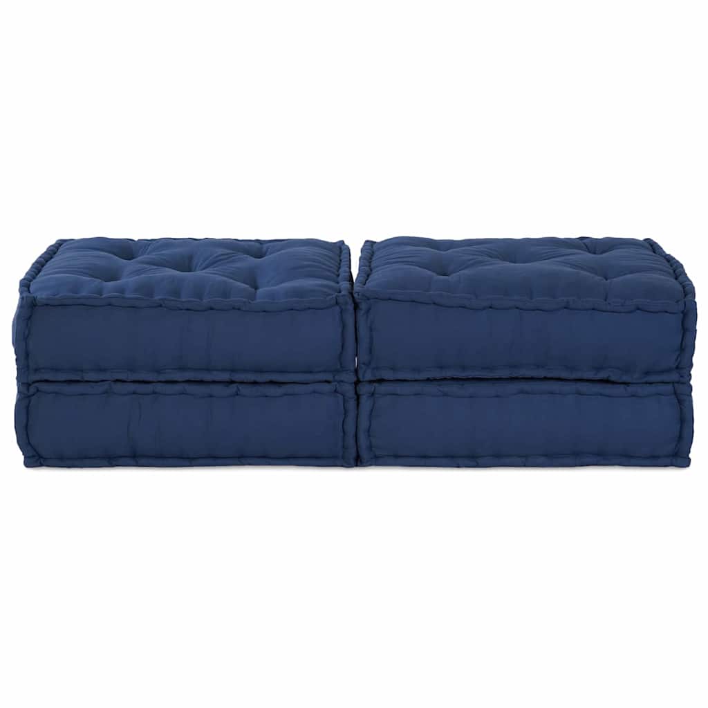 Modulare Sofagarnitur 2 stk. Stoff Indigo 140 x 70 x 36 cm