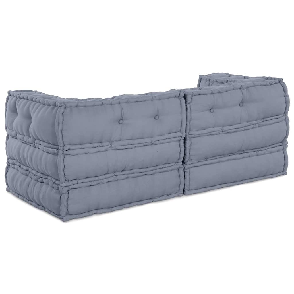 Modulare Sofagarnitur 2 stk. Stoff Grau 140 x 70 x 56 cm