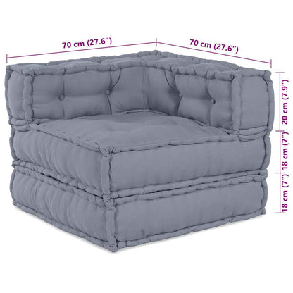 Modulare Sofagarnitur 2 stk. Stoff Grau 140 x 70 x 56 cm