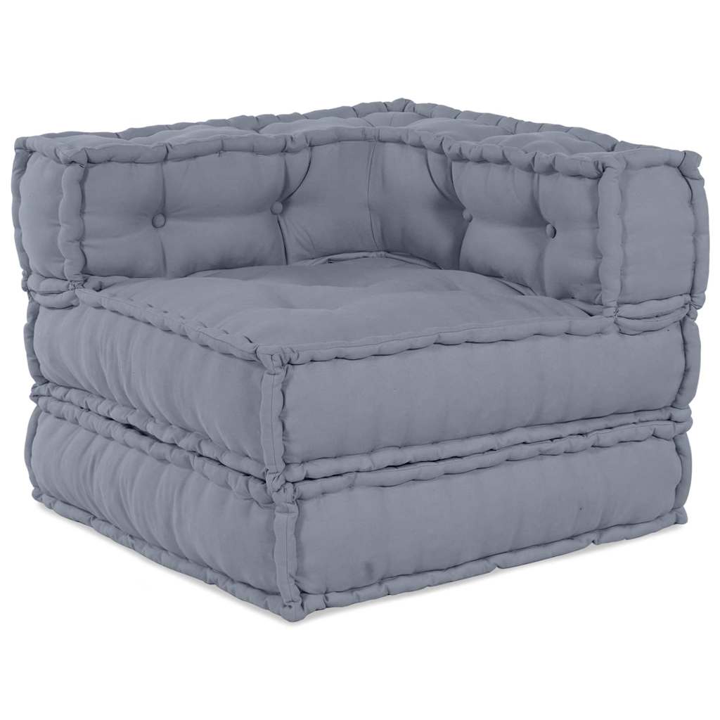 Modulare Sofagarnitur Stoff Grau 210 x 70 x 56 cm