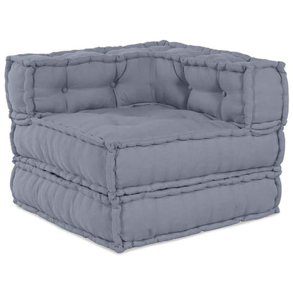 Modulare Sofagarnitur Stoff Grau 210 x 70 x 56 cm