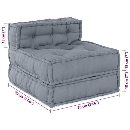 Modulare Sofagarnitur Stoff Grau 210 x 70 x 56 cm