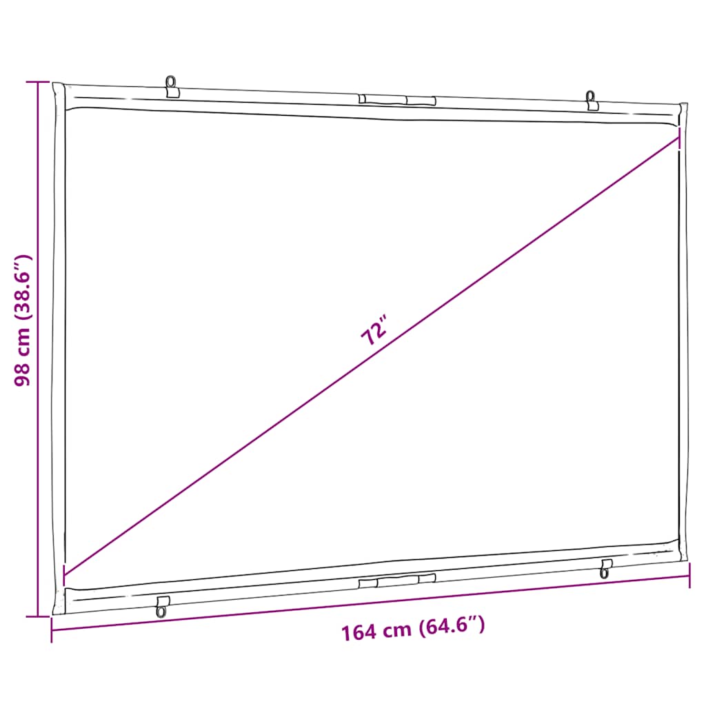 Projektionsleinwand Wandhängend 72 Zoll 16:9