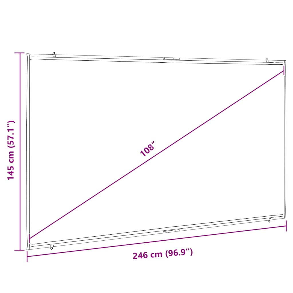 Projektionsleinwand Wandhängend 108 Zoll 16:9