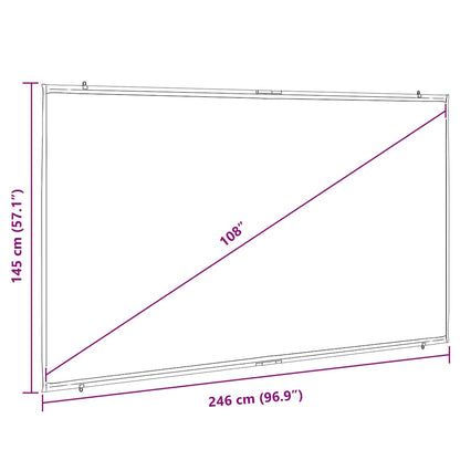 Projektionsleinwand Wandhängend 108 Zoll 16:9