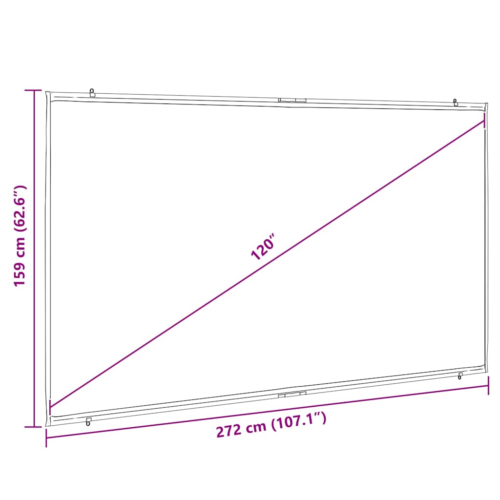 Projektionsleinwand Wandhängend 120 Zoll 16:9