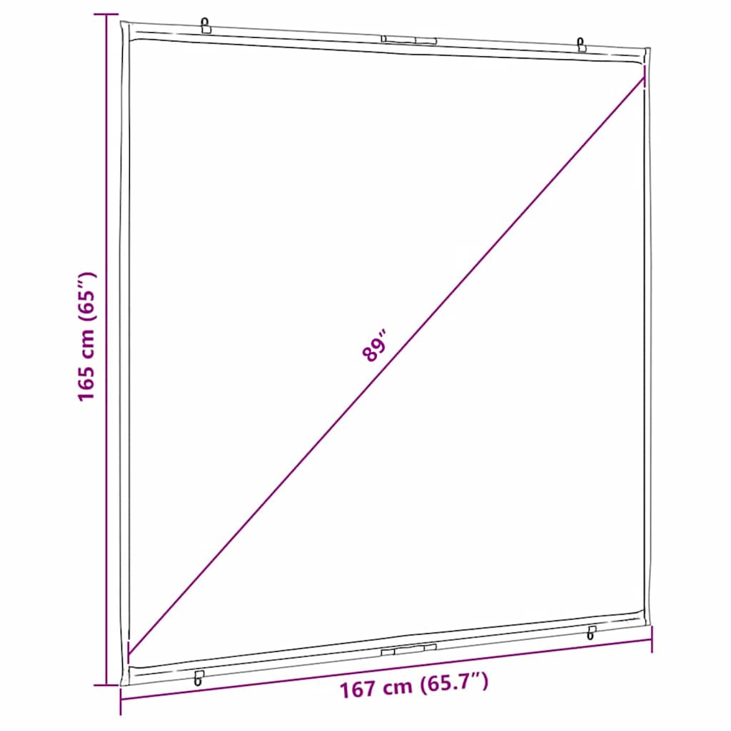 Beamer Leinwand Wandhängend 89 Zoll 1:1