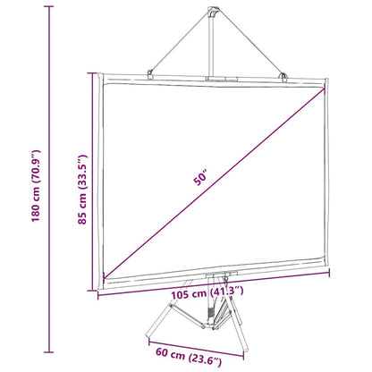 Projektionsleinwand mit Stativ 50 Zoll 4:3