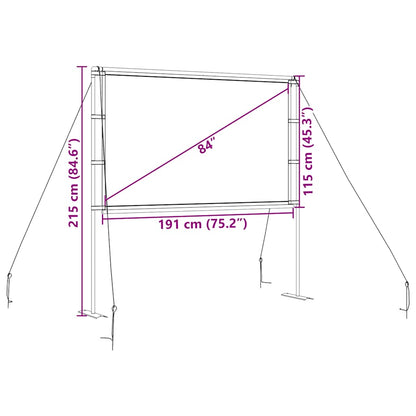 Projektionsleinwand mit Ständern 84 Zoll 16:9