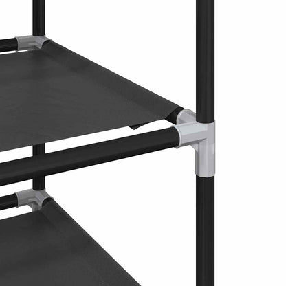 Schuhregal 10-stöckig Schwarz 33x33x174 cm Vliesstoff