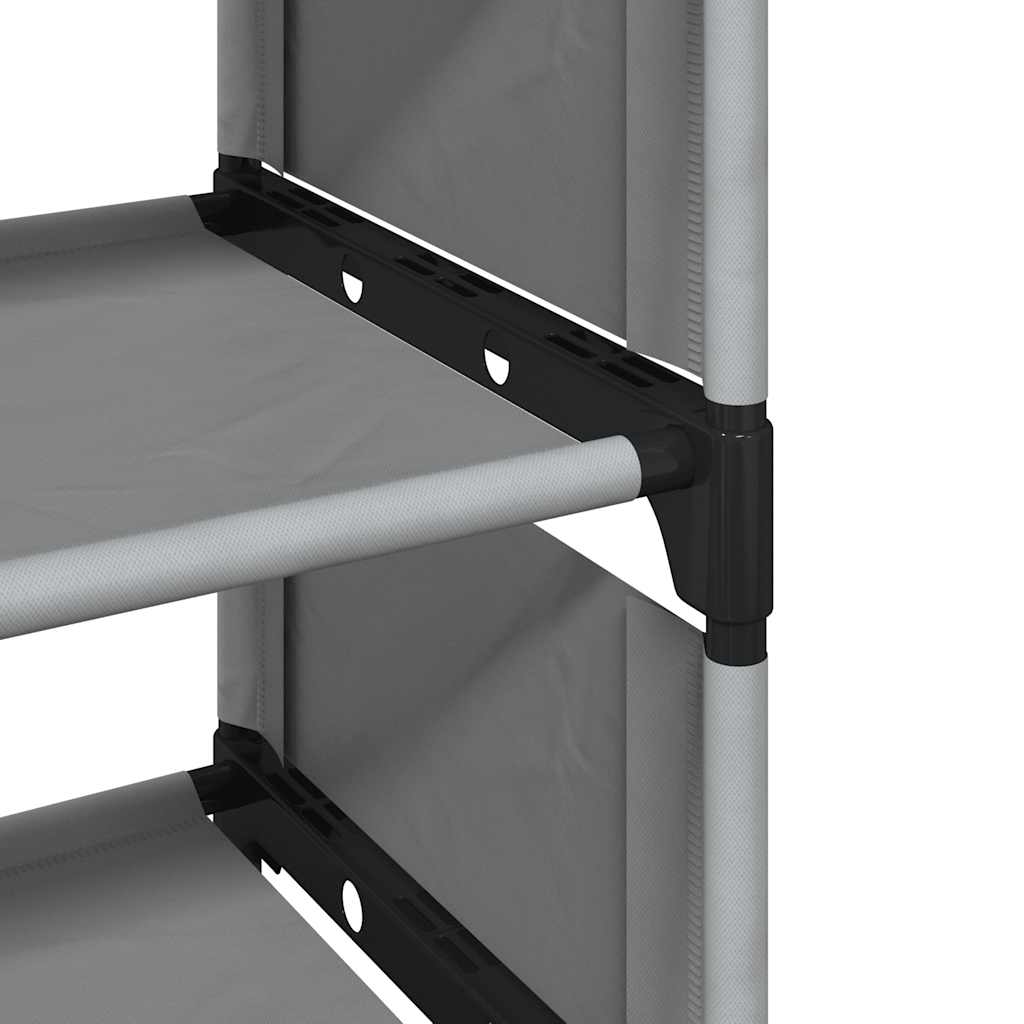 Shoe rack 8 levels grey 54x28x124 cm nonwoven fabric