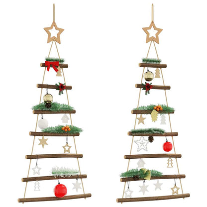 Hängende Weihnachtsbäume mit Spitzensternen 2 Stk. 42x90 cm