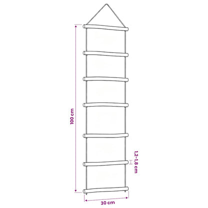Wanddekorationen in Leiterform 2Stk. 30x100cm Natürlicher Zweig
