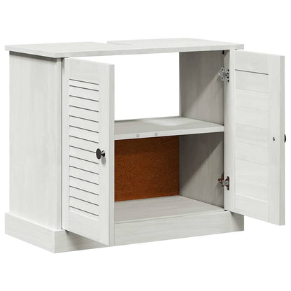 Waschbeckenunterschrank VIGO Weiß und Antikweiß 68 x 34 x 59 cm