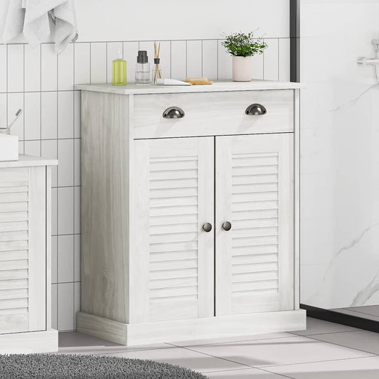 Badezimmerschrank VIGO Weiß und Antikweiß 68 x 34 x 80 cm