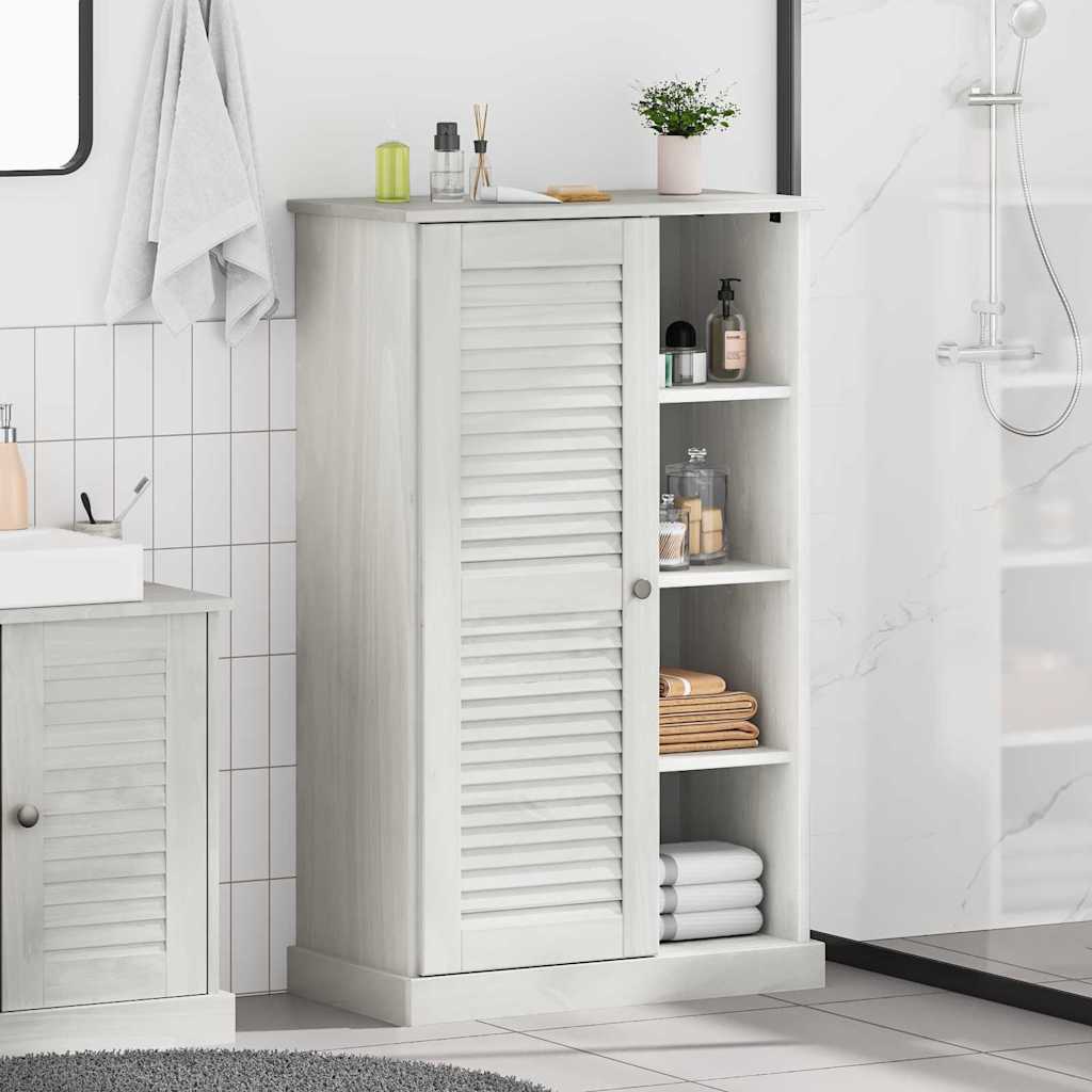 Badezimmerschrank VIGO Weiß und Antikweiß 68 x 34 x 110 cm