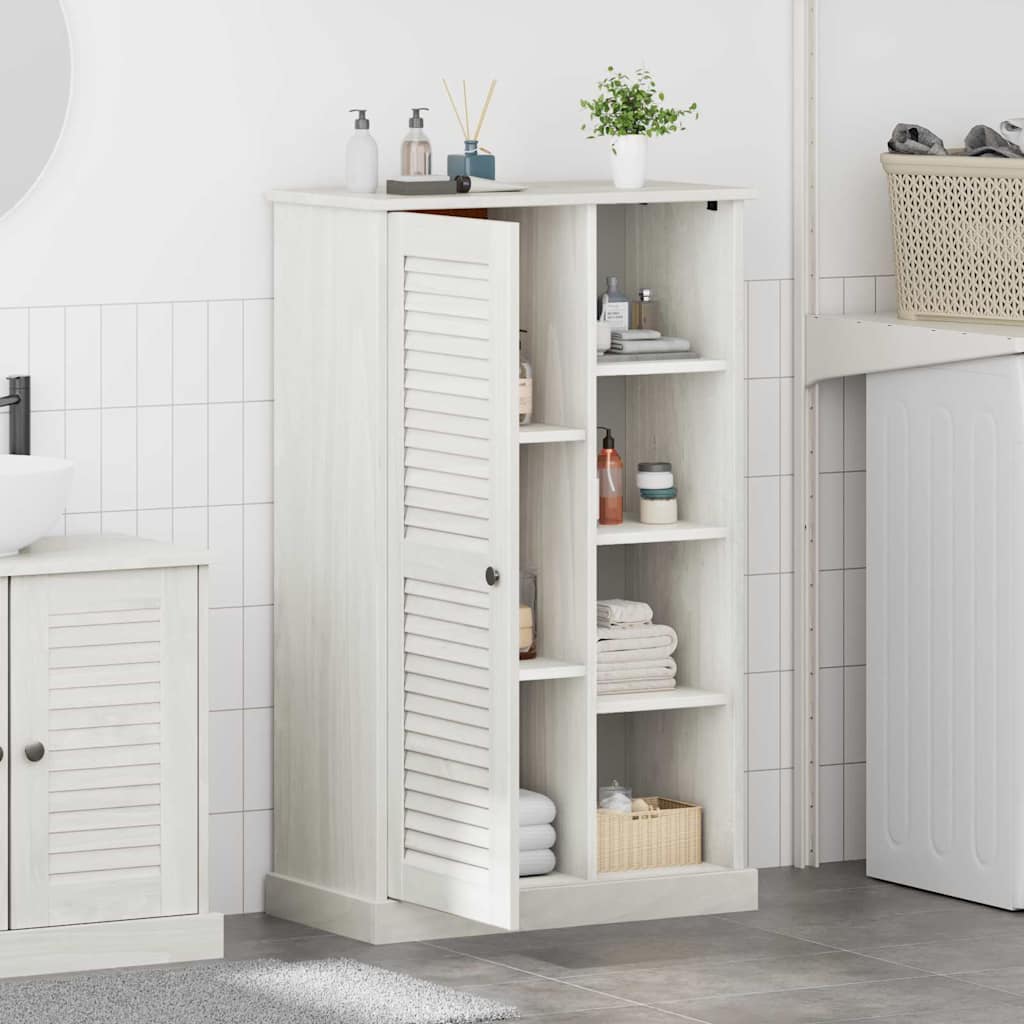 Badezimmerschrank VIGO Weiß und Antikweiß 68 x 34 x 110 cm