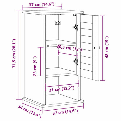 Badezimmerschrank VIGO Weiß und Antikweiß 37 x 34 x 71,5 cm