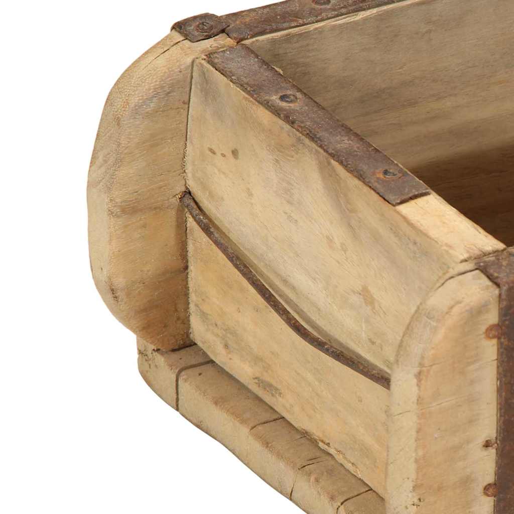 Tablett 4 pcs Braun 57 x 15 x 9 cm Massives upgecyceltes Holz