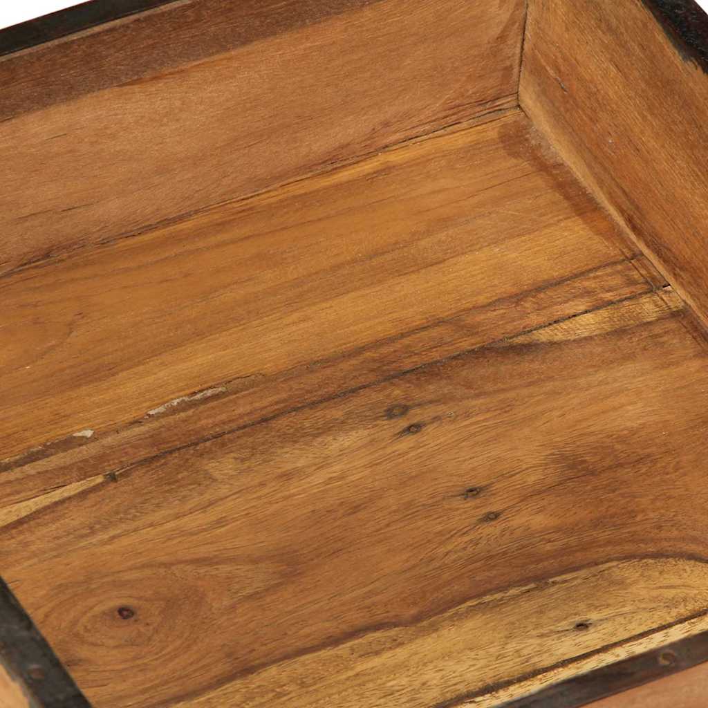 Tablett 2 pcs Braun 29 x 31 x 10 cm Massives upgecyceltes Holz