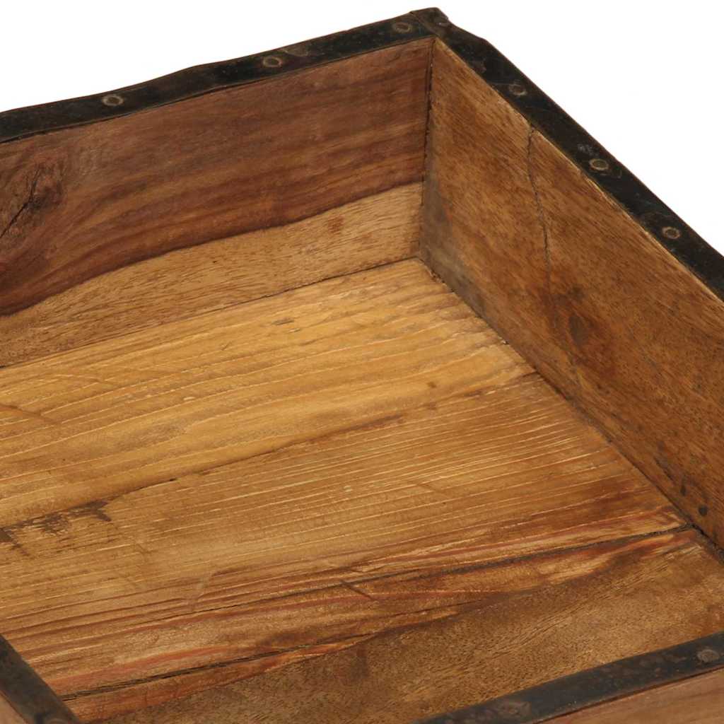Tablett 4 pcs Braun 29 x 31 x 10 cm Massives upgecyceltes Holz