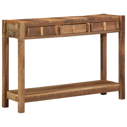 Konsolentisch Braun 107 x 33 x 76 cm Massives upgecyceltes Holz